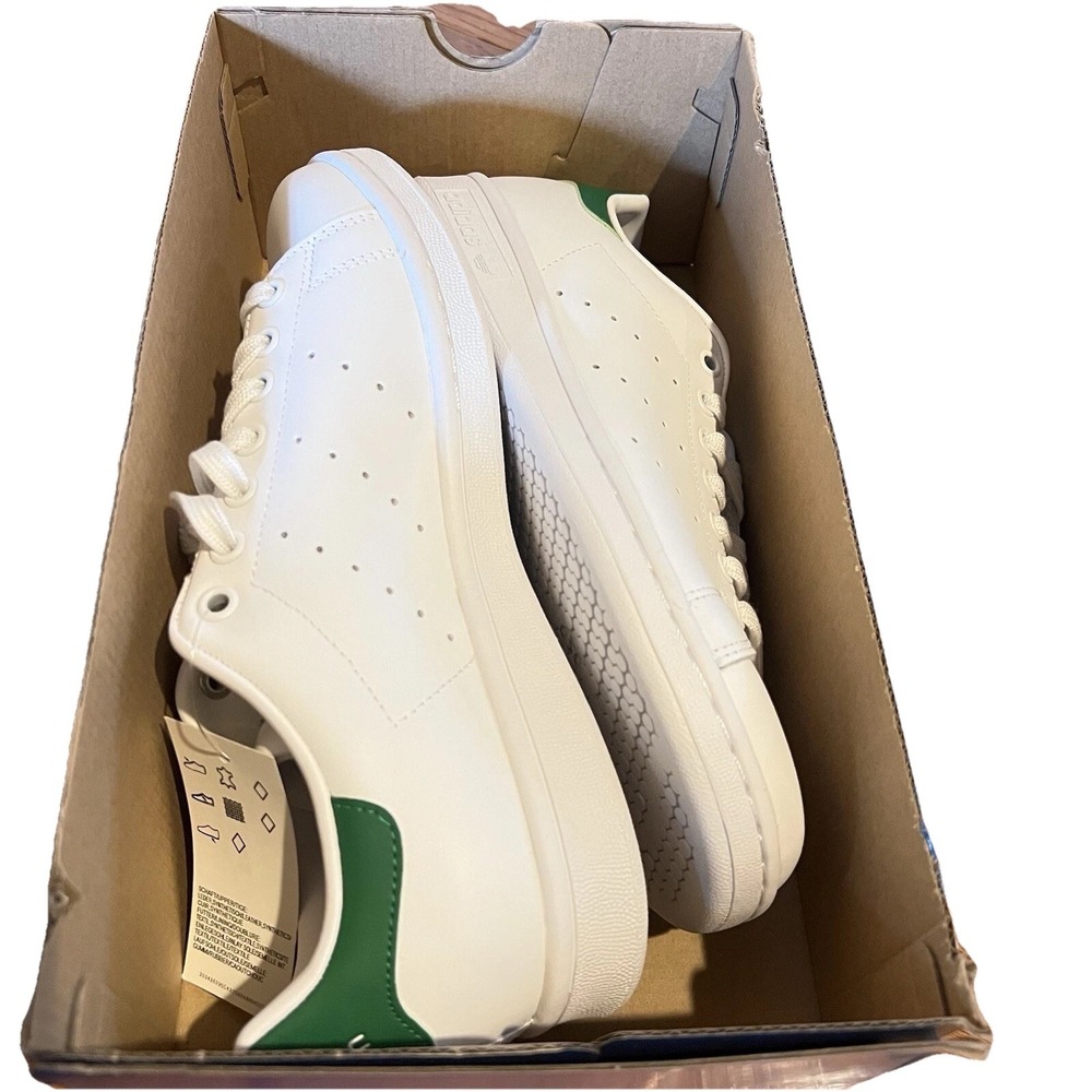 Adidas Originals Men Stan Smith Shoes Sz 8 White Sneaker Leather Casual Athletic - Picture 9 of 15